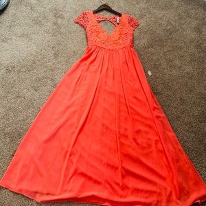 Flowy salmon colored dress
